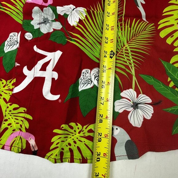 Foco Alabama Crimson Tide Highlights Button Up Shirt Hawaiian Mens LG Flamingos - Picture 5 of 8